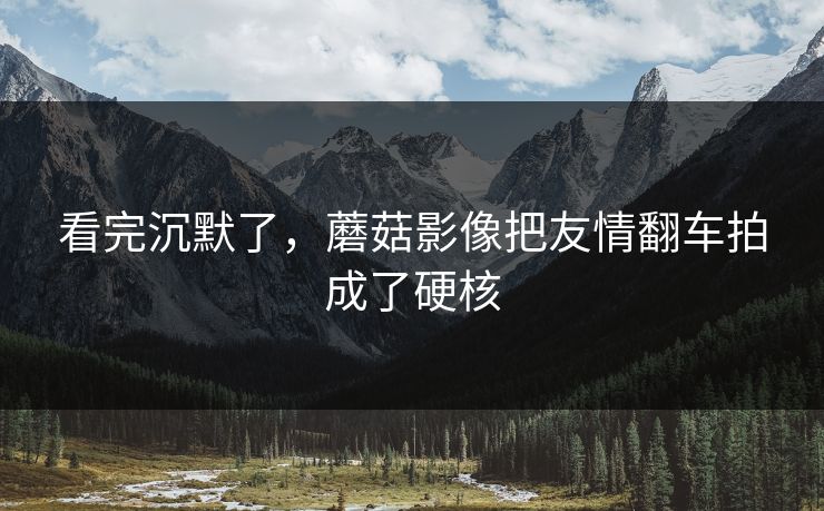 看完沉默了,蘑菇影像把友情翻车拍成了硬核-第1张图片-17c最新入口 - 高清日韩影视大全 看完沉默了,蘑菇影像把友情翻车拍成了硬核-第1张图片-17c最新入口 - 高清日韩影视大全